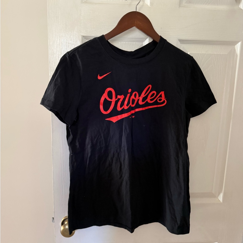 NWT Nike Women’s Baltimore Orioles Shirt Short Sleeve Large Black Mancini #16